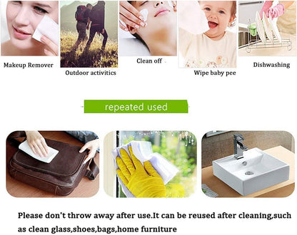 Darate 100PCS Portable Disposable Soft, Durable Reusable Face Towels - Travel, Home, Outdoor, Camping, Hiking, Sport Hand Cotton Compressed Towels Tablets