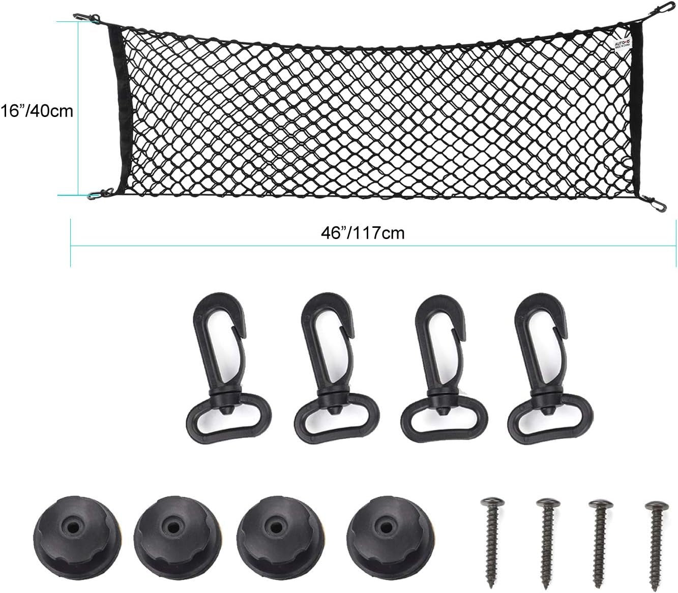 AUTOAC Car Cargo Net Boot Organizer Trunk Stretchable Truck Bed Net Organizer