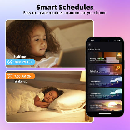 Vanance Smart Light Bulbs 4Pack with Remote, Compatible with Alexa Google Home, WiFi & Bluetooth Smart Home Lighting, Bayonet B22 A19 800LM Dimmable Warm Multicolor Changing Led Light Bulbs