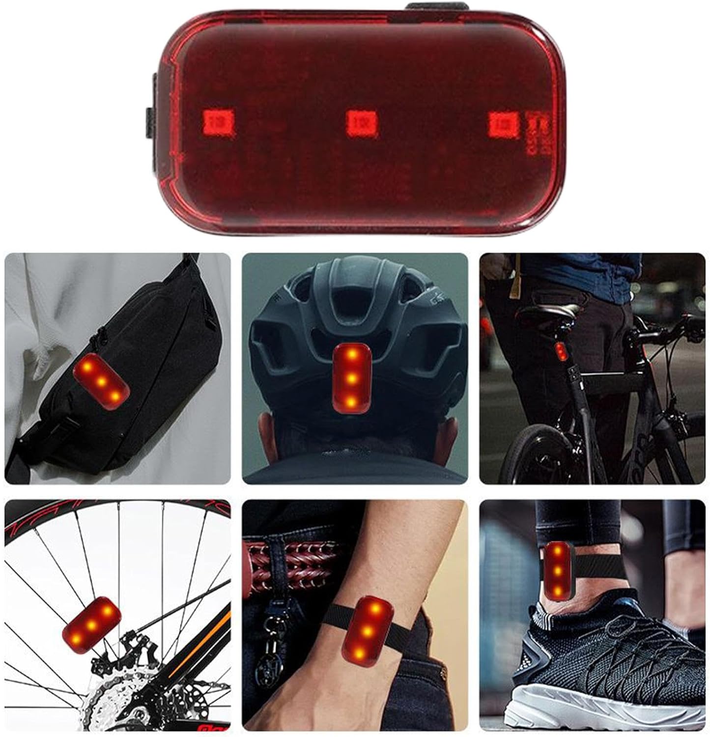 Bike Back Light, Bike Safety Lights, Smart Brake Sensor with Rechargeable LED, Bright Warning Lighting for Mountain and Road Cycling, Waterproof, 2.01 x 1.08 x 0.65 Inches