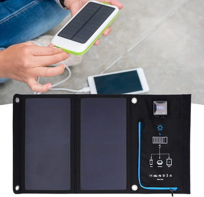 QANYEGN Portable Solar Charger, Solar Charging Bag with USB Ports, Portable Solar Power Bank for Smartphones, Tablets, Power Bank