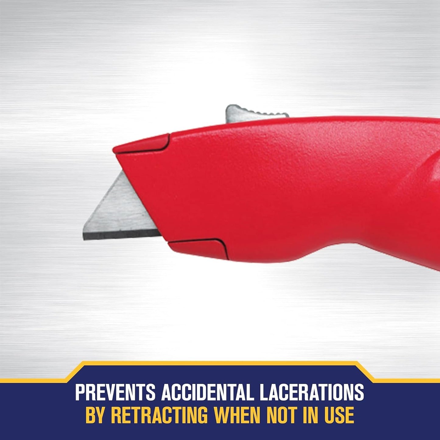 Irwin 2088600 Self Retracting Safety Knife with Ergonomic NoSlip Handle