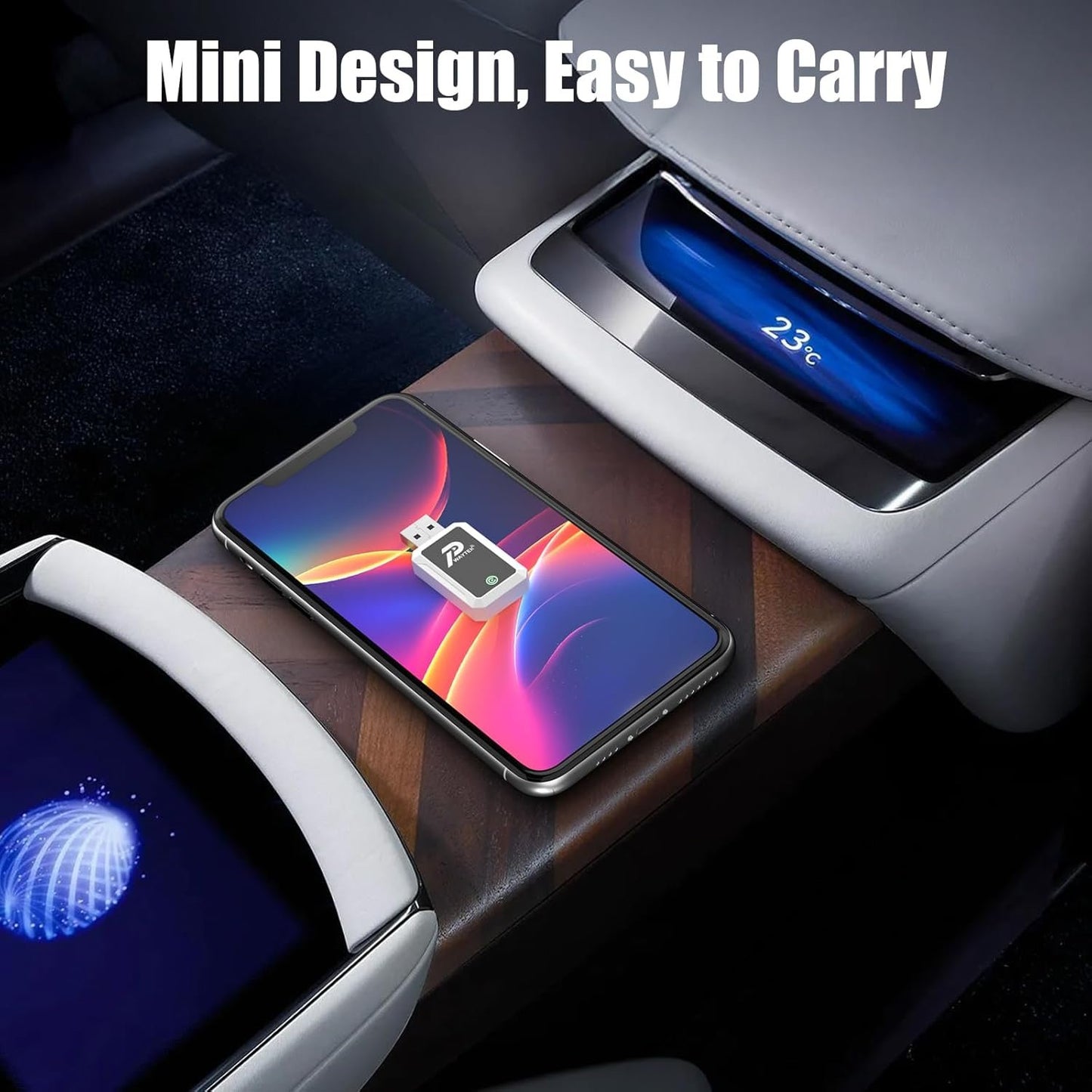 2-in-1 Wireless CarPlay & Android Auto Wireless Adapter, Fast 5GHz WiFi & Bluetooth for iPhone/iOS 10+, Android 11+, Plug & Play Car Dongle