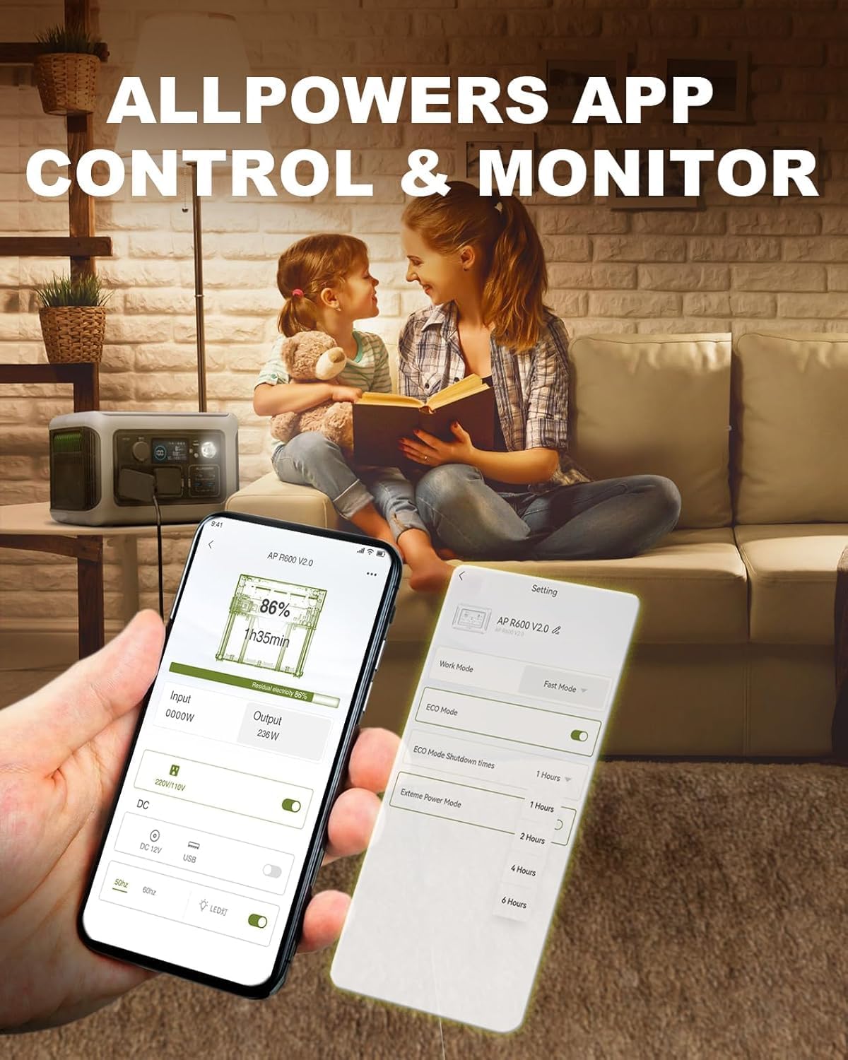 ALLPOWERS Portable Power Station R600 299Wh 600W LiFePO4 Battery w/ 200W Solar Panel SP033 Solar Generator 1 Hour Fast Charging MPPT UPS Power Supply Backup for Emergency Camping RV Home Use