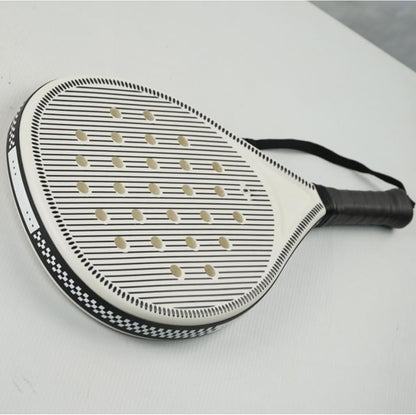 Paddle Tennis Racquets, Lightweight Tennis Paddle Racket, Convenient Sports Gear, Ergonomic Sturdy Grip Handle for Outdoor Travel Training Use, Carbon Fiber + Foam