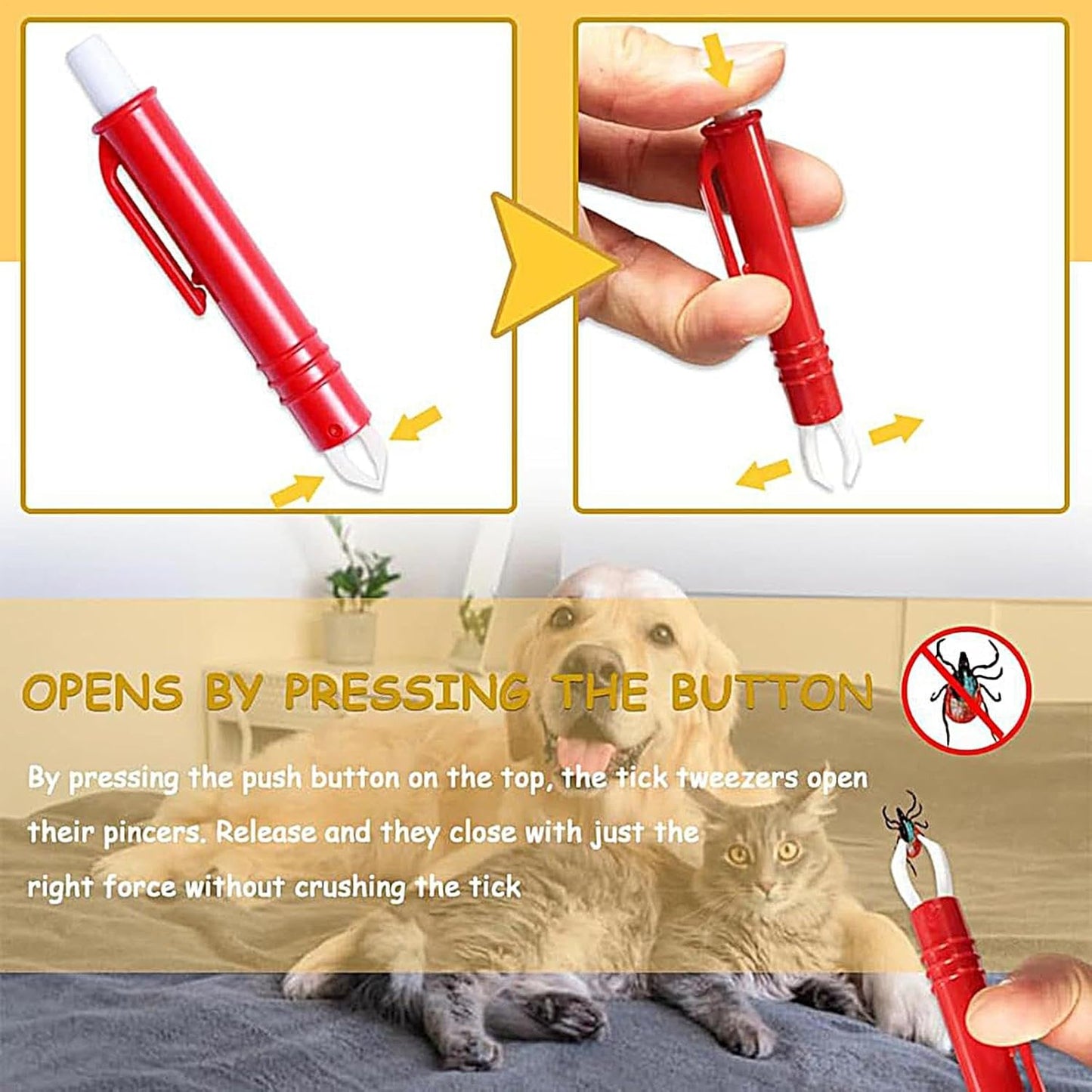 Tick Removal Tool Kit, Grooming Tweezers Kit, Pet Care Tools, Compact and Lightweight, Multifunctional Utility, Excellent for Outdoor, Camping, Travel, Yard Maintenance