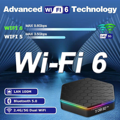 BL Android TV Box 12.0 T95Z Plus 2GB RAM 16GB ROM AllWinner H618 Quad-core 64bit, Support 2.4/5GHz Dual-WiFi 3D 6K Ultra HD H.265-decoding Blutooth 5.0 Android Box Smart TV Box,Black