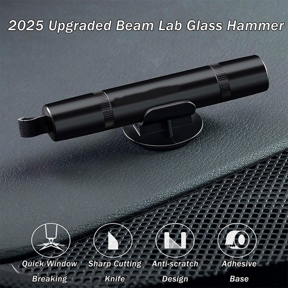 Life Hammer Car, Safe Hero Life Hammer, Car Window Breaker and Seat Belt Cutter, Emergency Escape Tool One Second Window Breaker, Fast Cutting Belt (Sliver)