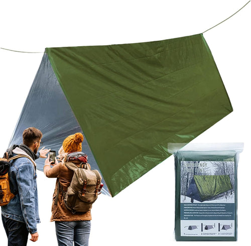 Tent Shelter,Survival Shelter Tube Tent | Lightweight Windproof Waterproof Lifesaving Gear, Tarp Sleeping Bag Thermal Sack Blanket for Hiking