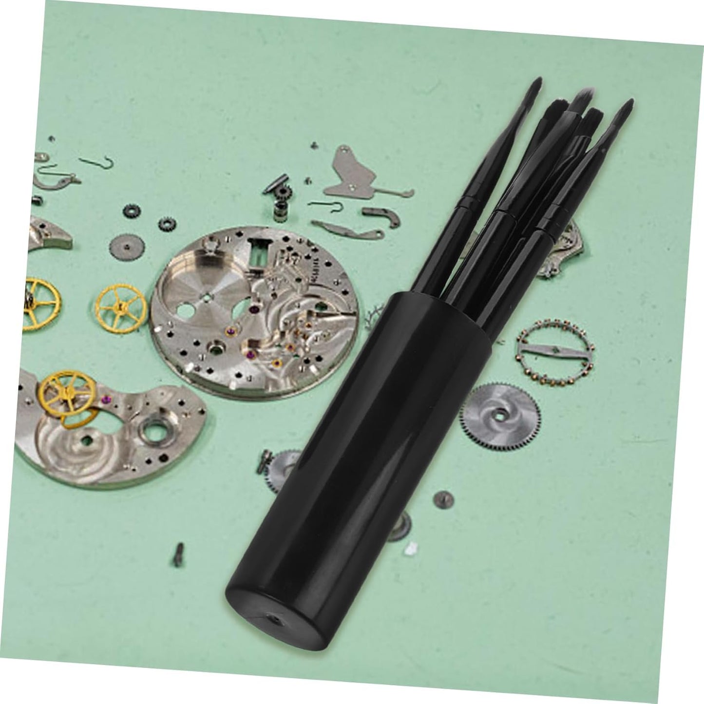 Cabilock Watch Cleaning Brush Kit with Brushes Storage Box for Cleaning Polishing Essential Watch Tool for