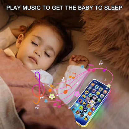 Kids Learning Cell Phone Toy with 28 Keys 2000+ Early Education Content, Music Story Recording Educational Toy for Toddlers 1-3, Kids Pretend Play Phone Birthday Gifts for Girl Boy Age 1 2 3 Year Old