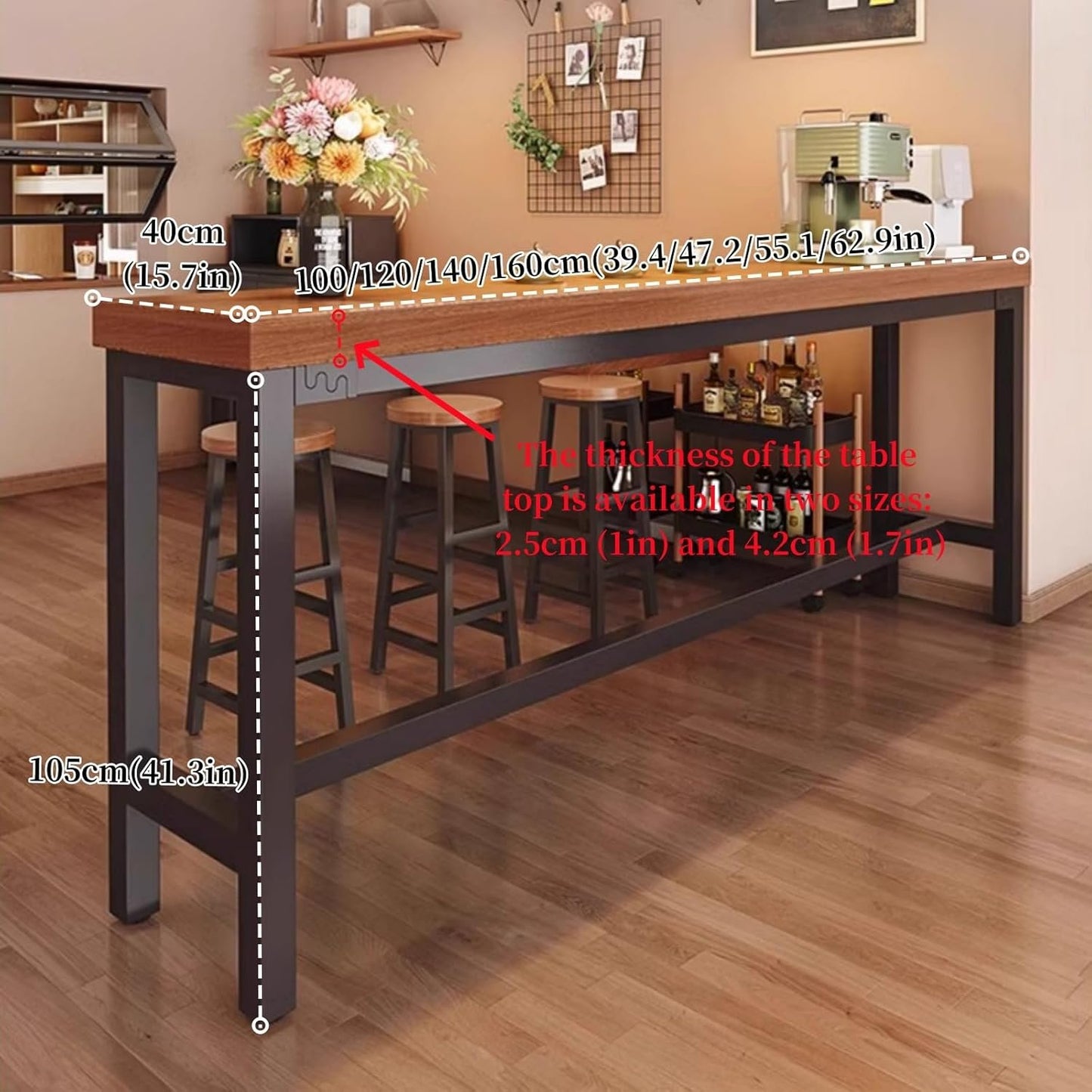 Bar Table,High Table,Bar Height Table,Counter Height Table,Counter Height Dining Table,Pub Table,Table Haute,High Top Table,Multifunctional Bar Table 100cm(39.4in)