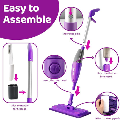 CalfQueen Mop Montessori Kids Toys with Water Sprayer, Pretend Play&Preschool Educational, STEM Clean, Housekeeping Kit Spray Mops for Floor Cleaning, Birthady Gifts 3 4 5 6 7 8 Year Old Boys Girls