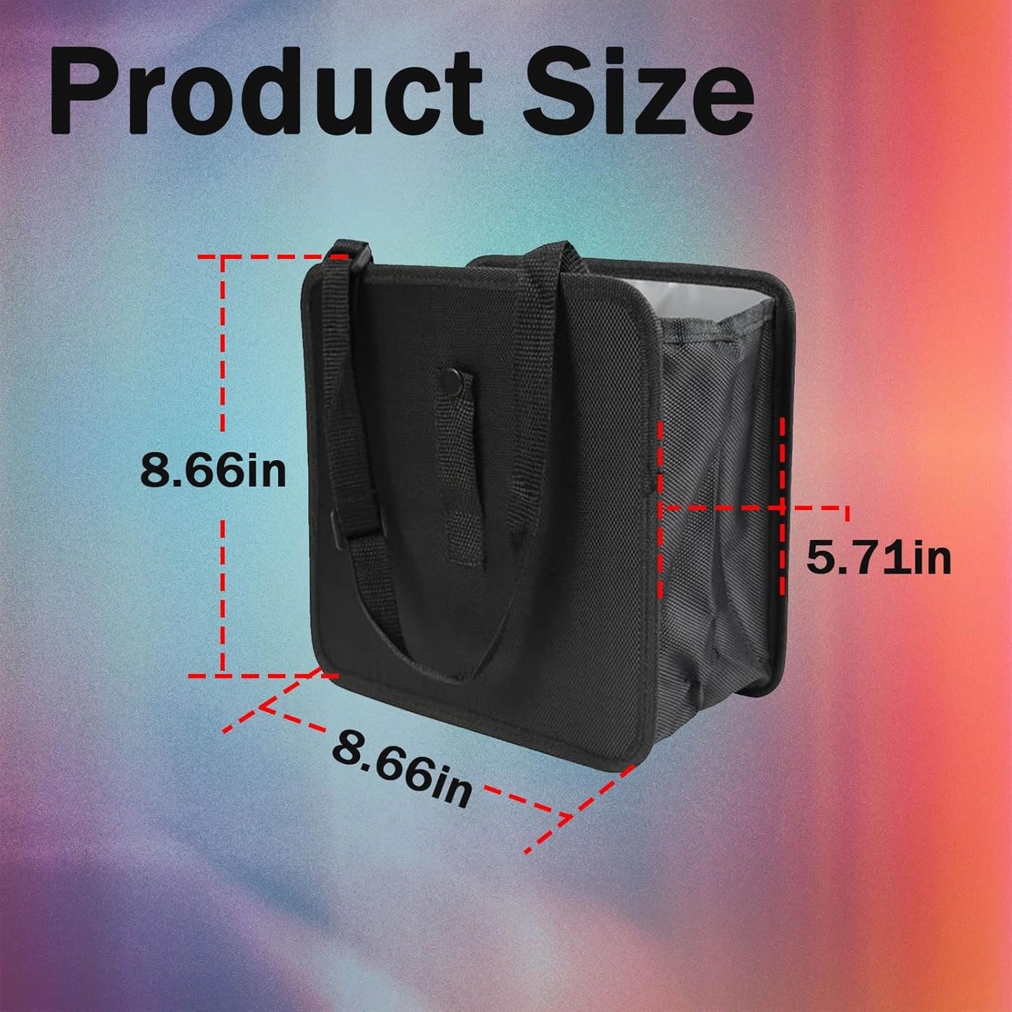 KAQISI Foldable Car Trash Can, Hanging Waterproof Leakproof Trash Can Storage Bag for Car with Large Capacity, Car Interior Accessories (Small)