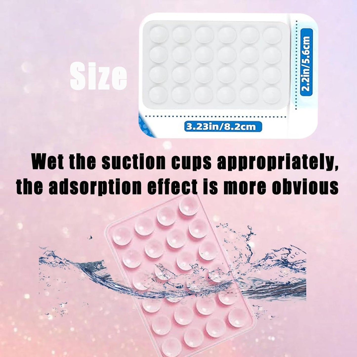 4Pcs Silicone Phone Sticky Grip,Leeneen Suction Phone Case Mount for All Phone,Hands-Free Strong Grip Holder for Selfies and Videos