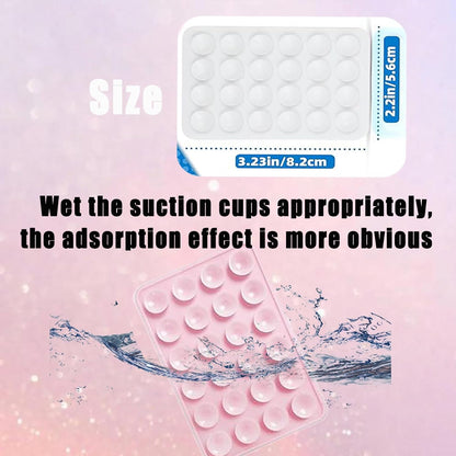 4Pcs Silicone Phone Sticky Grip,Leeneen Suction Phone Case Mount for All Phone,Hands-Free Strong Grip Holder for Selfies and Videos