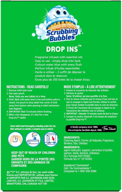 Scrubbing Bubbles® Drop-Ins™, Fragrance infused with essential oils, 5 Discs