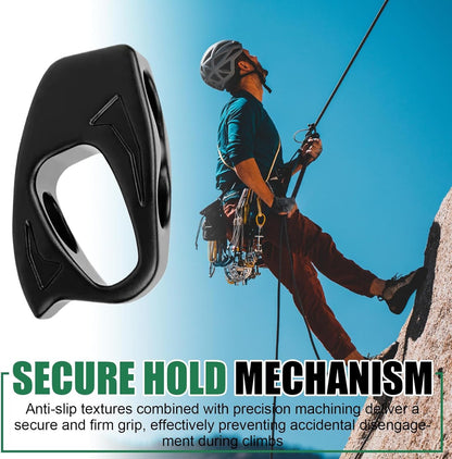Ascenders for Climbing Rope, Self-Braking Descender, Quick-Release Stop Device, 2.76X1.57X0.78in, Non-Slip Grip Design, Lightweight Safety Tool, Rappelling Gear, Mountaineering
