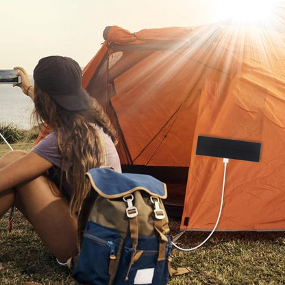 Portable Solar Panel Charger, Fast Charging USB Charger, Solar 3W, Solar Charging Panel Battery Bank, Solar Powered Battery Pack for Mobile Phones Laptop Outdoor Hiking Fishing