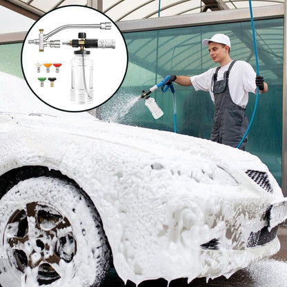 Car Soap Sprayer, Spray Nozzle Pressure Attachment Kit, Adjustable and Multi-Purpose Modes for Truck, Outdoor, Lawn, House, Car Wash, Detailing, Tire Cleaning, 7.48 x 5.91 inches