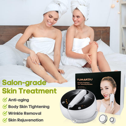 Radio Frequency Skin Tightening Machine - TUMAKOU Home Use RF Facial Device for Skin Tightening & Rejuvenation - Professional Salon Skin Care Body Facial Massager