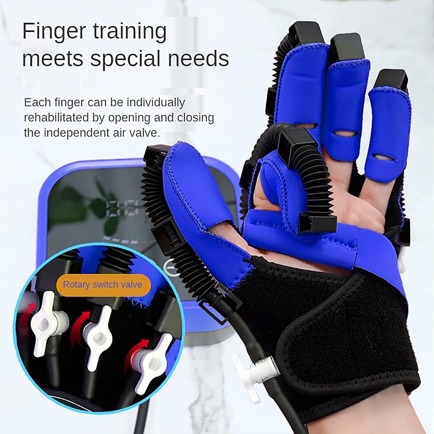 XGXHIN Trainer per la Riabilitazione delle Dita dell'emiplegia, Guanti per Robot di Riabilitazione, Trainer per Le Dita per Il Recupero delle funzioni della Mano