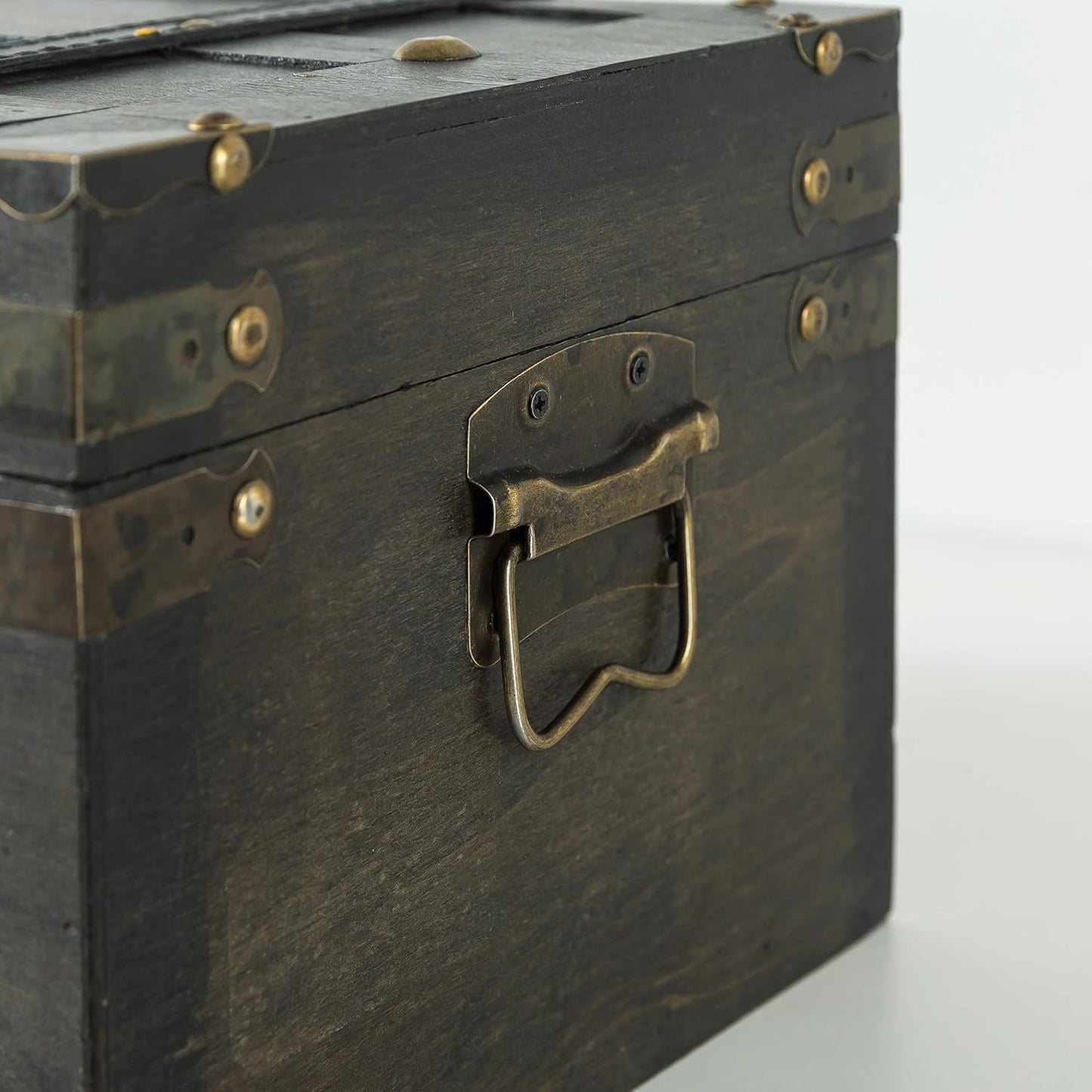 SLPR Alexander Wooden Trunk Chest with Straps (Set of 2, Rustic Brown) | Decorative Treasure Box