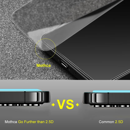 Mothca [2+2 Pack] Matte Screen Protector for iPhone 14 Pro + Camera Lens Tempered Glass Protector Anti-Glare & Anti-Fingerprint Tempered Glass Clear Film Case Friendly Bubble Free - Smooth as Silk