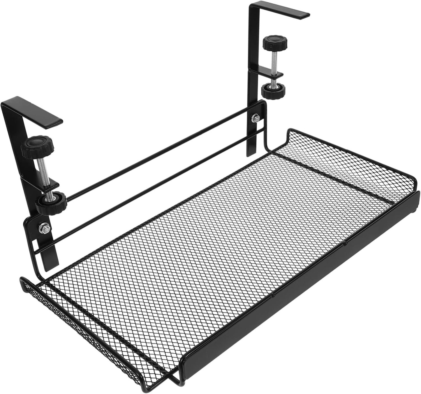 BELLIFFY Office Under Desk Storage Organizer Mesh Design Storage Rack for Document Magazine Organization for Home Office Use