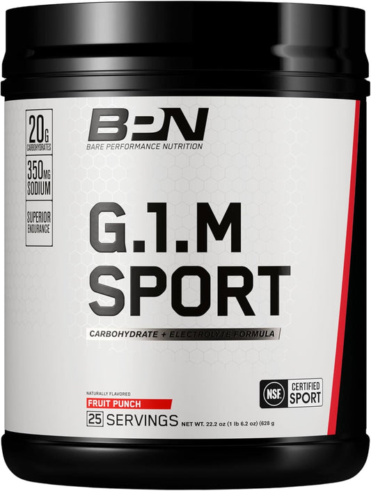 Bare Performance Nutrition, G.1.M Sport Endurance Formula, Electrolyte Formula, Cluster Dextrin, Superior Carbohydrate Source (Fruit Punch)