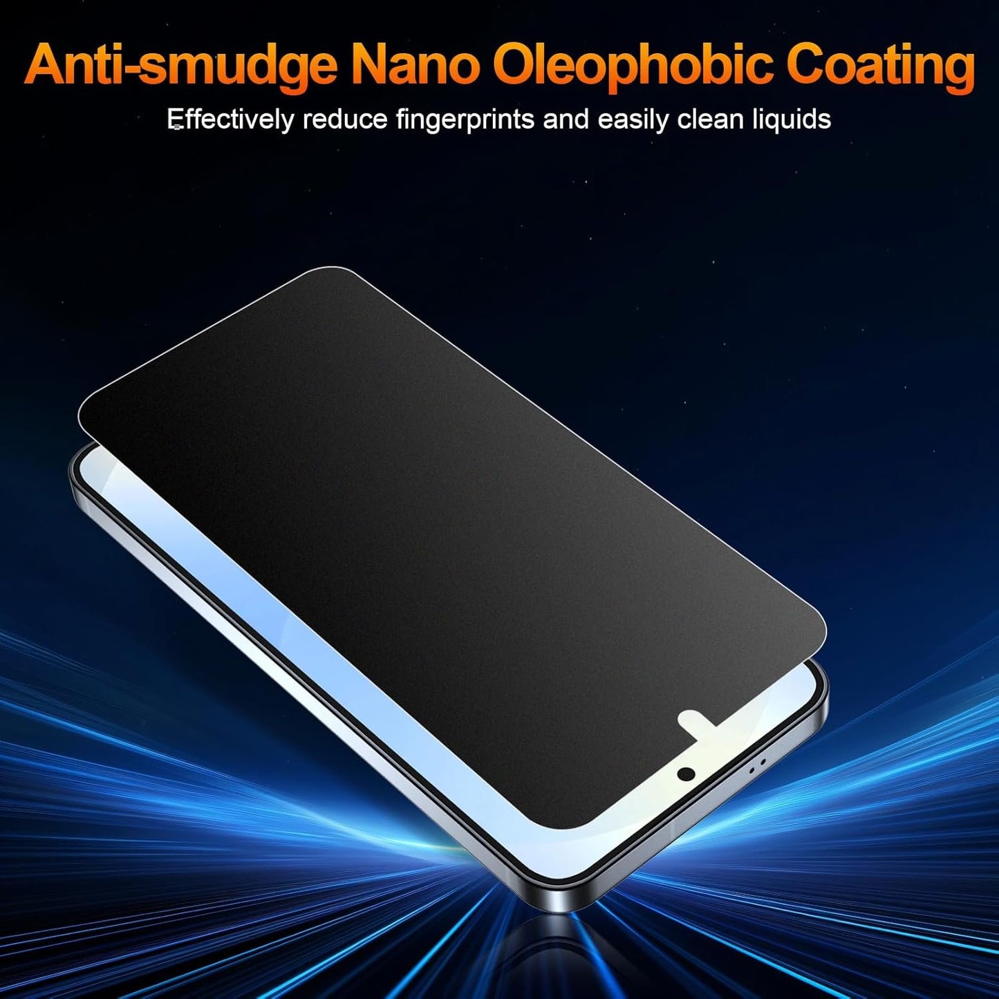 QUESPLE 2 Pack for Samsung Galaxy S25 Matte Privacy Screen Protector [Not Glass], 360° Anti-Spy, Anti-Scratch, Anti-Glare, Support Fingerprint Unlock