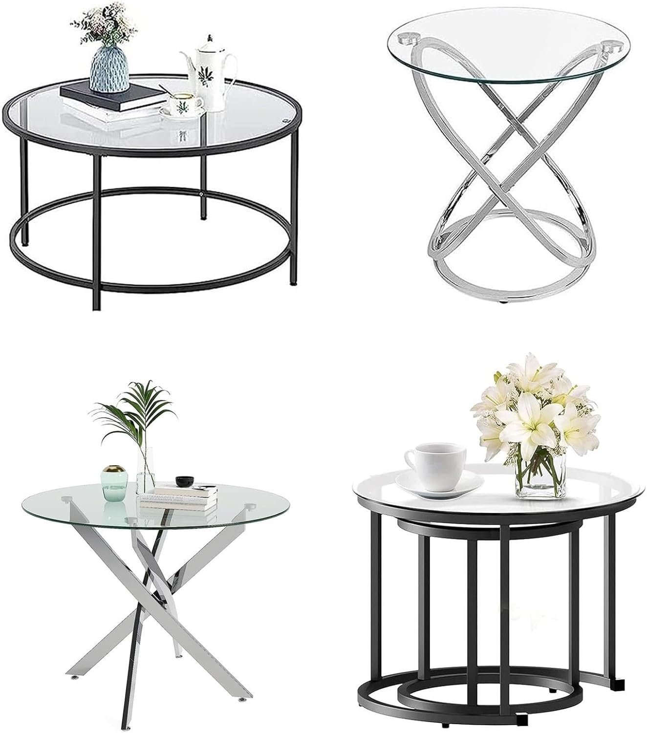 Custom Glass Tabletop, Round Tempered Glass Dining Table Replacement, Fits 38 cm, 50 cm, 75 cm, 88 cm, 100 cm, Perfect for Dining Room Decor