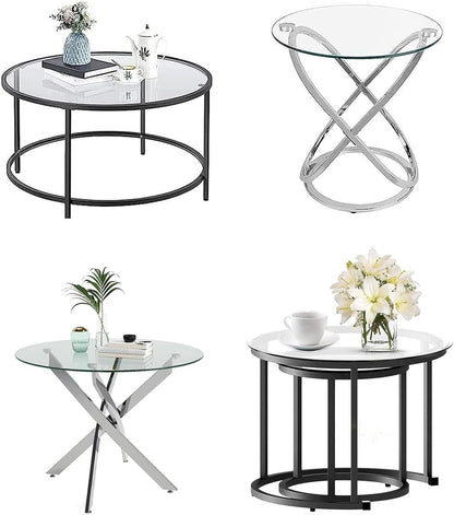 Custom Glass Tabletop, Round Tempered Glass Dining Table Surface Replacement, 38 cm, 50 cm, 75 cm, 88 cm, 100 cm, Perfect for Dining Room Tables