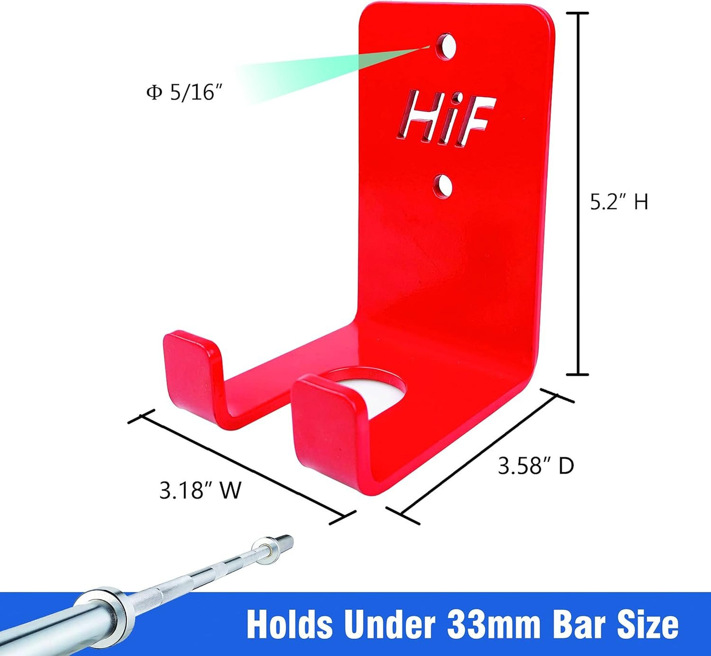 SIWOOD Barbell Storage Wall Mounted Storage Rack, Wall Barbell Rack, Olympic Wall Mount Barbell Holder,Vertical Hanging Barbell Rack.Suitable for Gym, Home Fitness