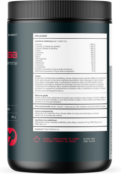 ProteinCo | EAA Powder + Carnitine | Essentials Amino Acids | Muscle Growth & Recovery | 40 Servings | 360g | (360 g, Fruit Punch)