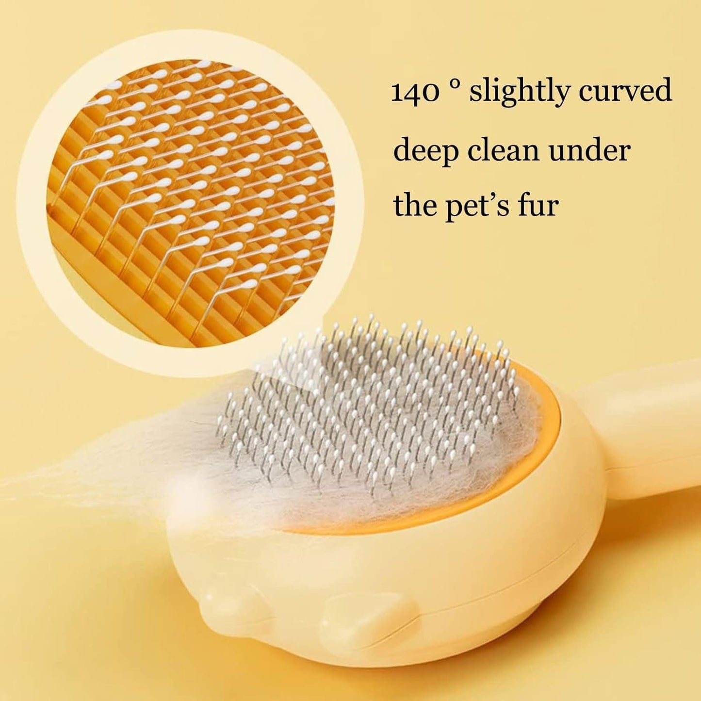Pet Combing Brush - Cat Grooming Brush Self Cleaning Slicker Brush - Pet Hair Cleaner Brush - Cat Hair Brush Pet Massage Brushes for Cats Dogs (Green)