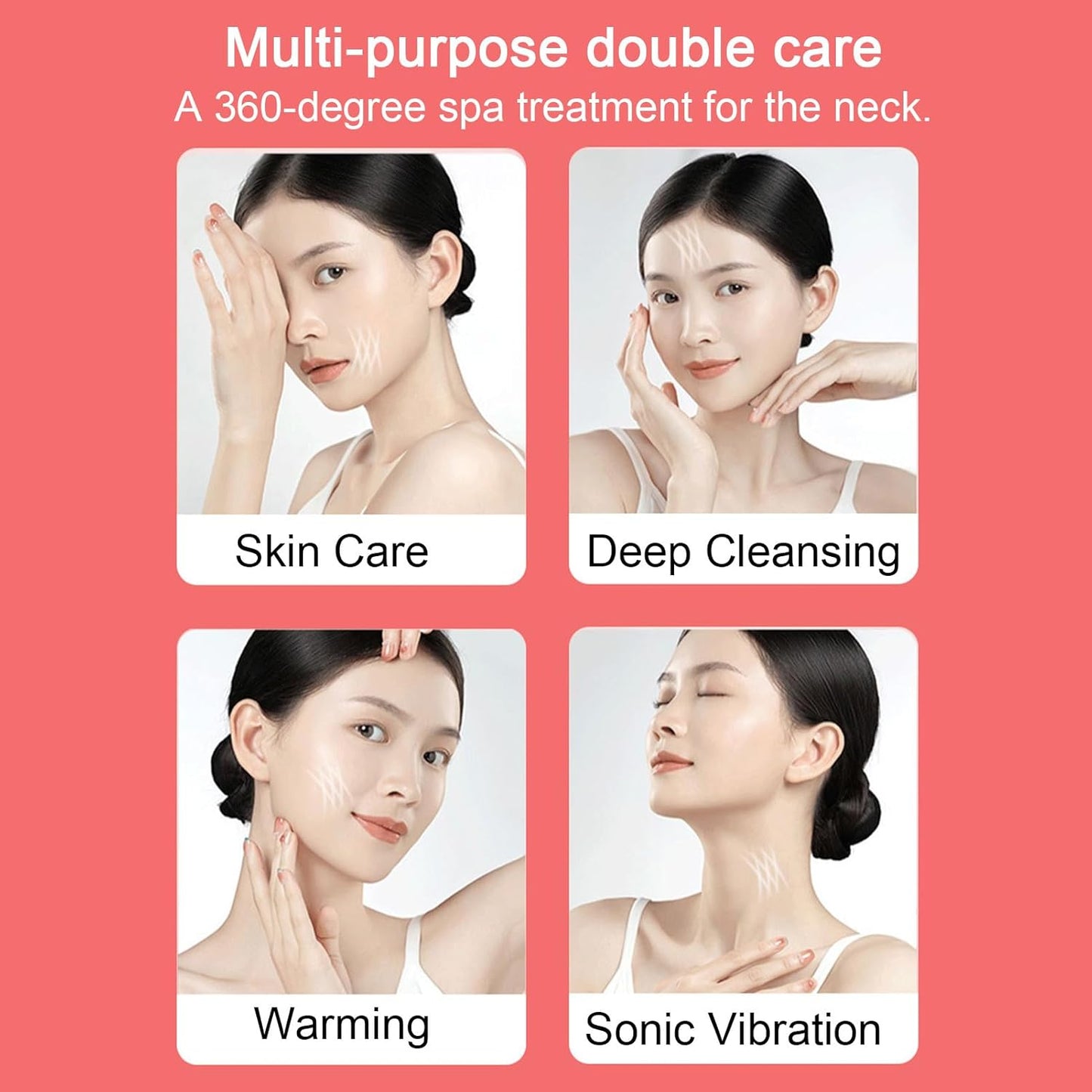 Face and Neck Massager, Neck Tightening Device, Electric Facial Massager, Neck Tightening Device, Face Neck Massager, Skin Care Tool for Women