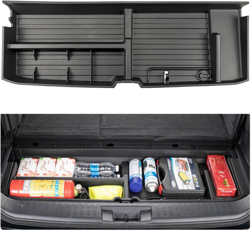 AutoQi For 2020-2025 Toyota Highlander Trunk Hidden Storage Box, SUV Insert Cargo Rear Hatch Organizer, Extra Space fits Highlander Under Cargo Floor Storage Bins Accessories