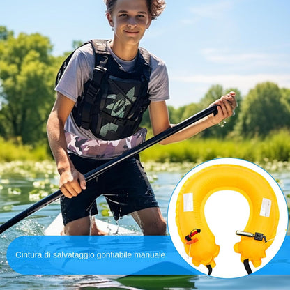 Adults Flotation Belt, Life Vest Belt Pack, Fits Men & Women Lightweight Design, Adjustable Reflective Safety Tool for Outdoor Fishing, Kayaking, Paddleboarding and Survival Aid