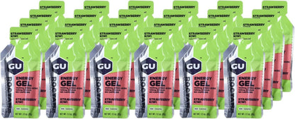 GU ENERGY Roctane Ultra Endurance Energy Gel, Strawberry Kiwi, 24-Count