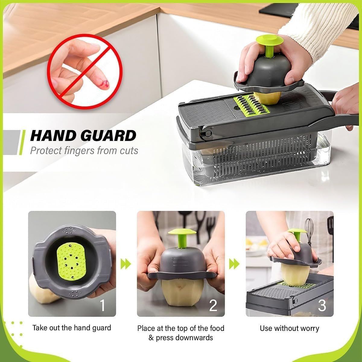 Jiarznh 16-in-1 Vegetable Chopper,Dicer with Container,Multi-Purpose Kitchen Tool,Must Have Kitchen Gadget to Save Your prep time for Cooking