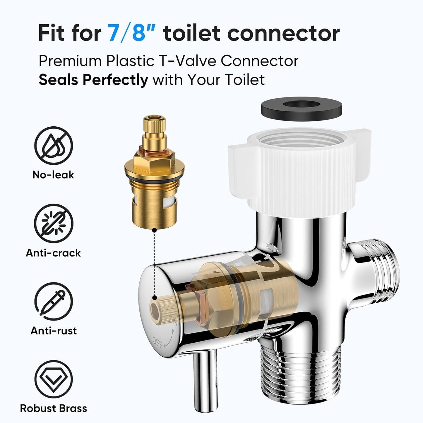 Arofa Handheld Bidet Sprayer for Toilet-Adjustable Water Pressure Control with Bidet Hose for Feminine Wash, Stainless Steel Brushed Nickel Cloth Diaper Bidet Toilet Sprayer for Baby Wash
