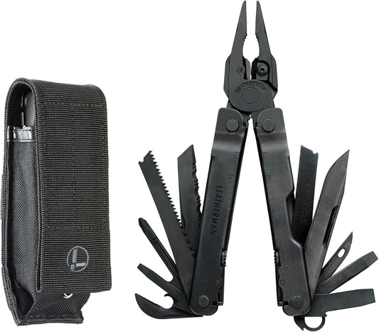 LEATHERMAN, Super Tool 300 Multitool with Premium Replaceable Wire Cutters and Saw, Black with MOLLE Sheath