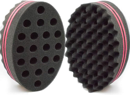 Hair Magic Twist Sponge: Two-Sided Dread Afro Coil Barber Tool for Curling and Waving Men's and Women's Long/Short Hair, 1 Pc