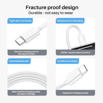 Car Carplay Woven Cable for iPhone 16 15 3.3FT USB A to USB C 3.2 Gen 2 Carplay Adapter Wire for iPhone 16 15 Pro Max, iPad Pro/Air, Samsung Galaxy S25/S24/S23/S22/S21 Google Pixel, Car Charger Cable