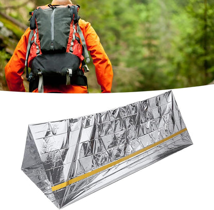 Emergency Space Blankets, Emergency Tent Reusable Foldable Lightweight PET Aluminum Film Thermal Blanket Survival Shelter for Hiking Camping