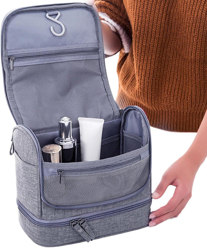 Toiletry Organizer Bag | Waterproof Travel Bag | Compact Travel Toiletry Bag | Spacious Travel Hygiene Bag | Cosmetic Organizer for Travel | Toiletry Kit for Travel | Travel Makeup Bag, Grey, Se