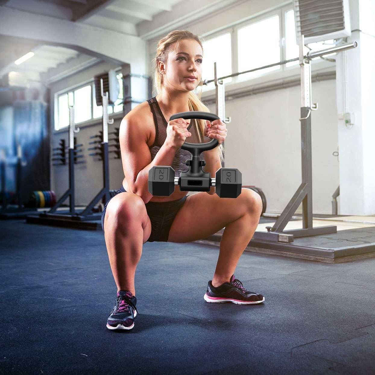 Dumbbell Barbell Converter Bar,Convert Dumbbells to Barbell Set and Kettlebell for Home Fitness,Adjustable Weight Capacitry Bar Convert to Dumbbell Set,For Home Gym Full Body Workouts