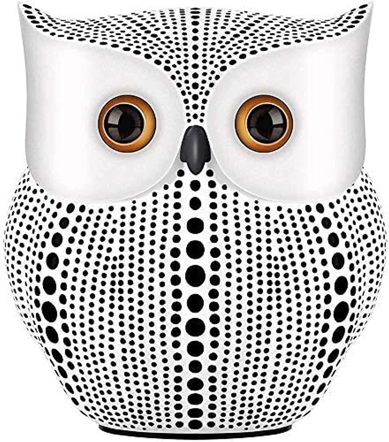 Owl Statue Home Decor (White) for Home Living Room Bedroom Bookshelf TV Stand Bedside Stand Office Decor