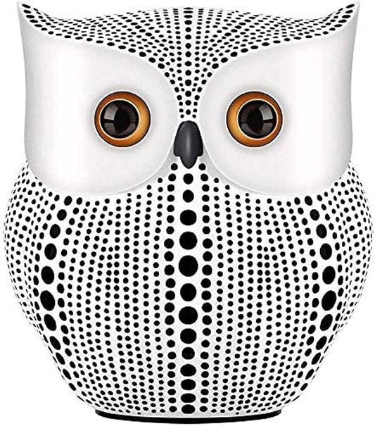 Owl Statue Home Decor (White) for Home Living Room Bedroom Bookshelf TV Stand Bedside Stand Office Decor